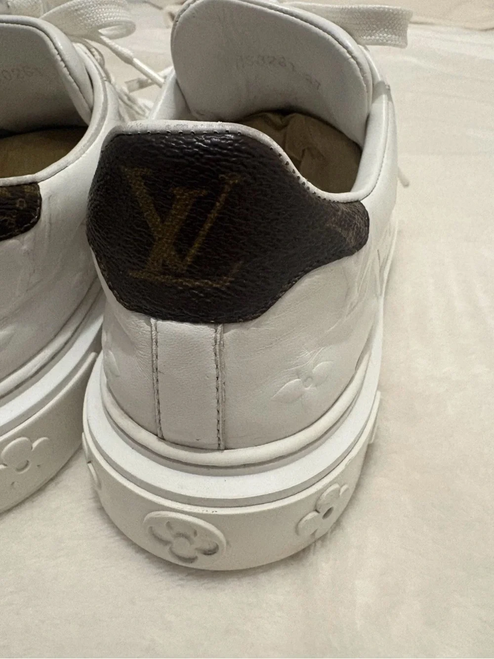 Louis Vuitton Time Out Sneakers with Brown Heel Tab